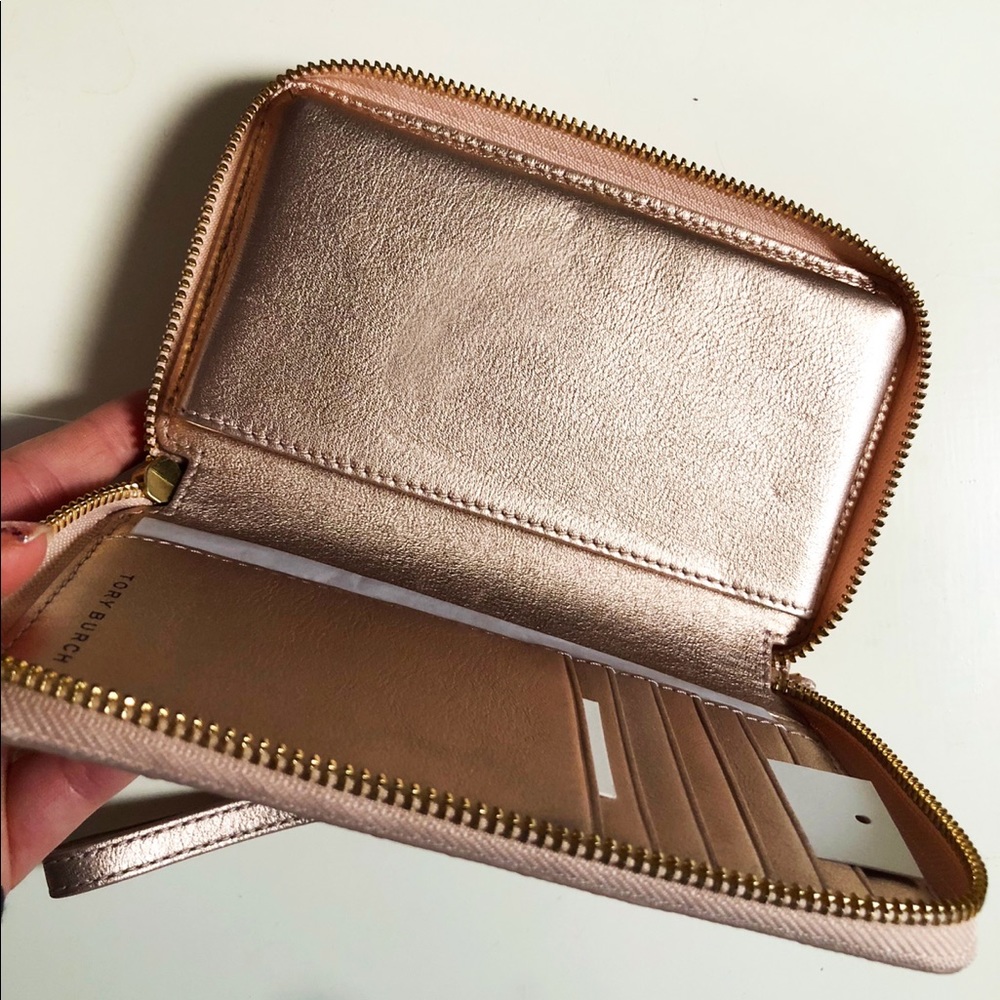 Tory Burch “Rose Gold Wristlet”